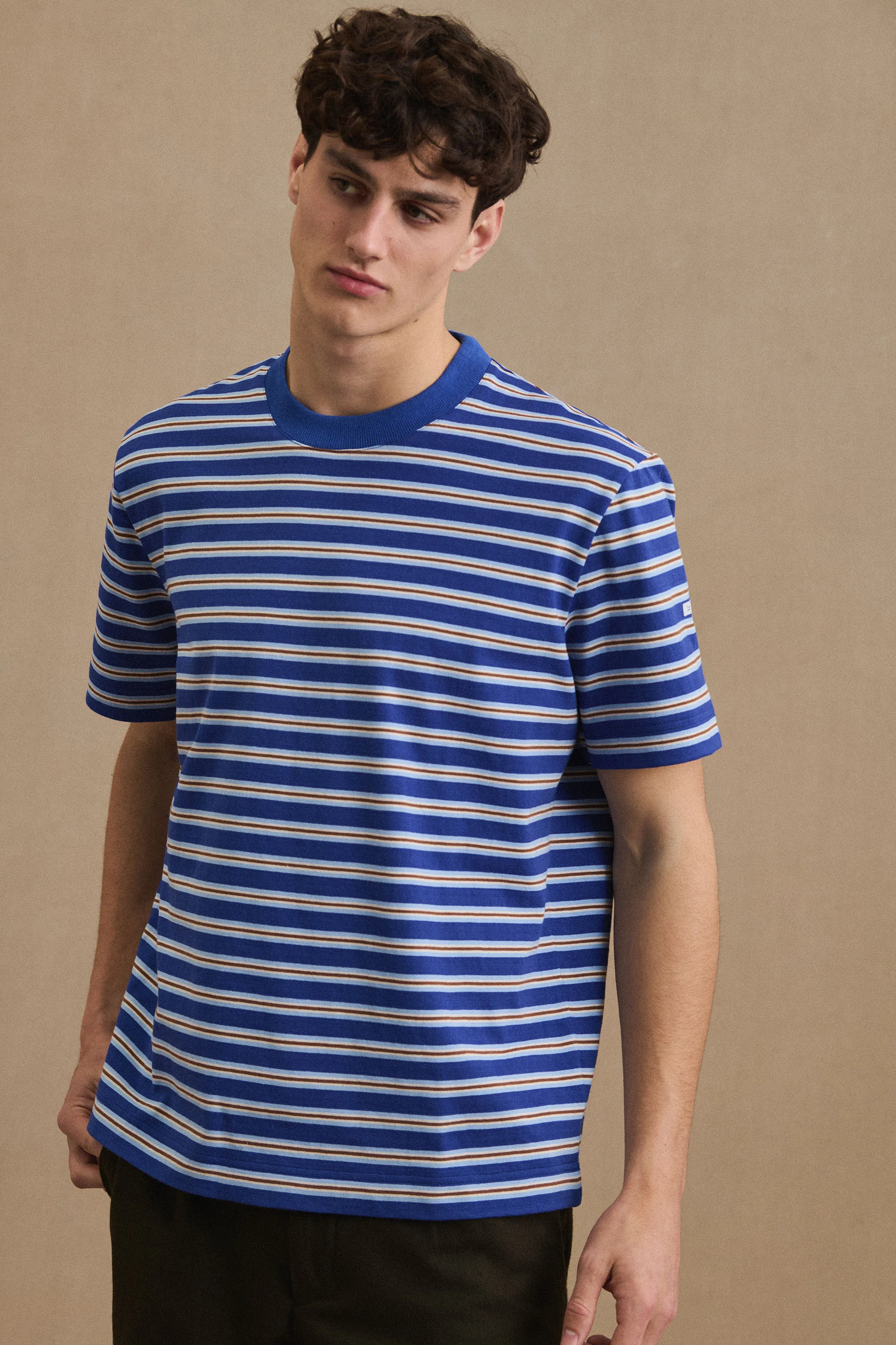 T-shirt rayé Andy bleu