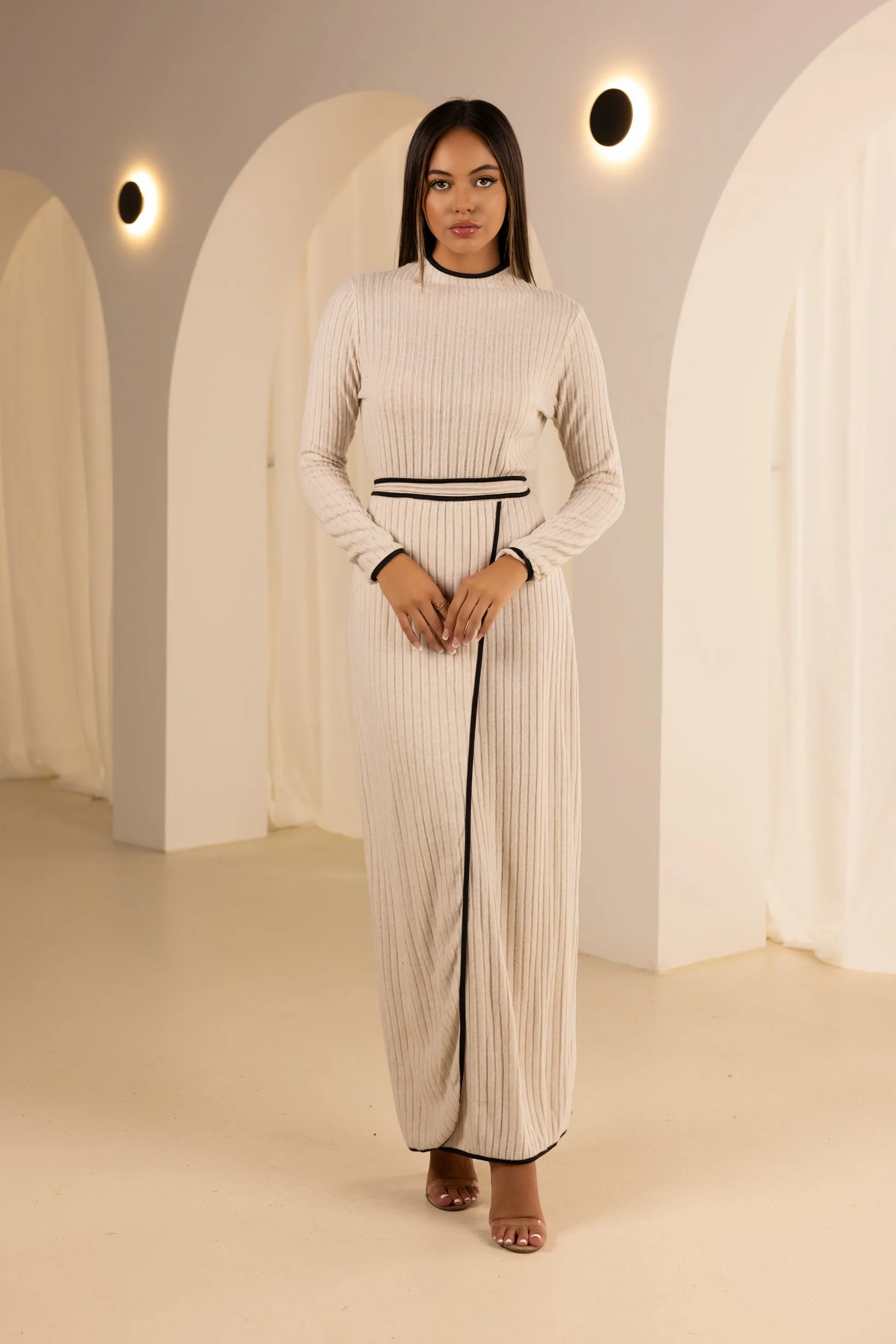 The Grand  Piping Knit Dress