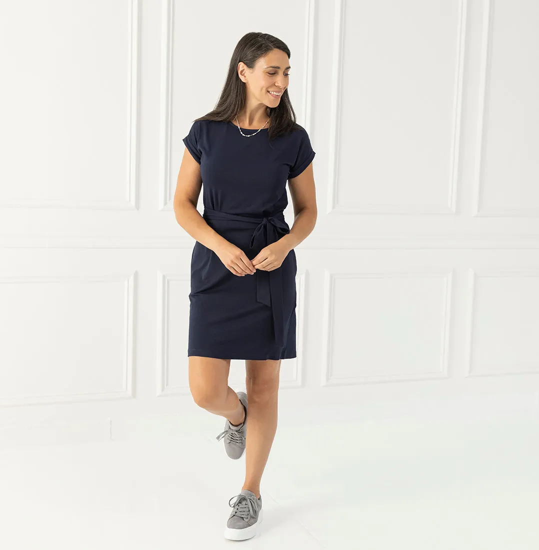 Threshold Tie Waist T-Shirt Dress Standard Fit - Maritime Blue