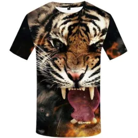 Tiger T shirts Men War T-shirts 3d Animal T shirts Funny Gothic Tshirts Novelty Harajuku Shirt Print Short Sleeve Hip hop Unisex