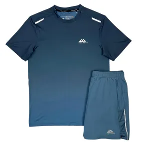 Trailberg Gradient T-Shirt / Cloud Shorts Set - China Blue