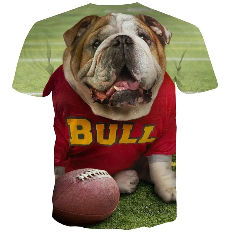 tshirt dog Puppy Cute animal 3D tshirt big Smart dogs male art costume Casual