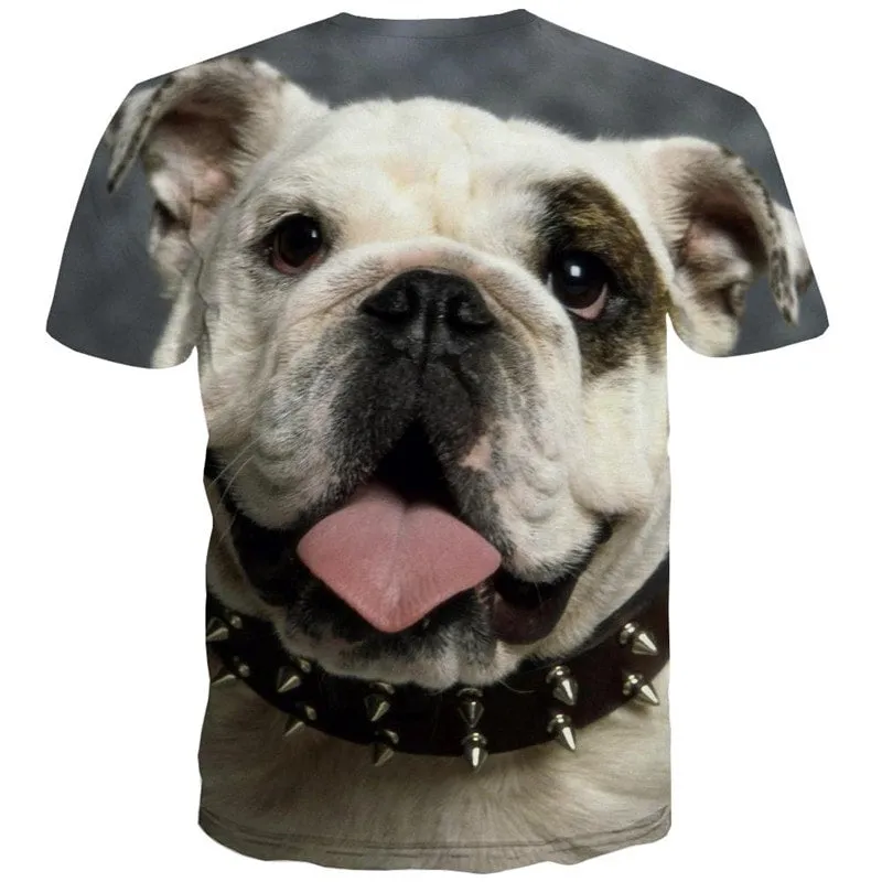 tshirts dog shirt tee Puppy Cute animal male big Smart dogs art costume Casual