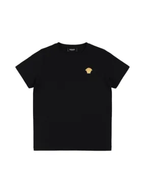 Versace   Embroidered cotton jersey t-shirt 