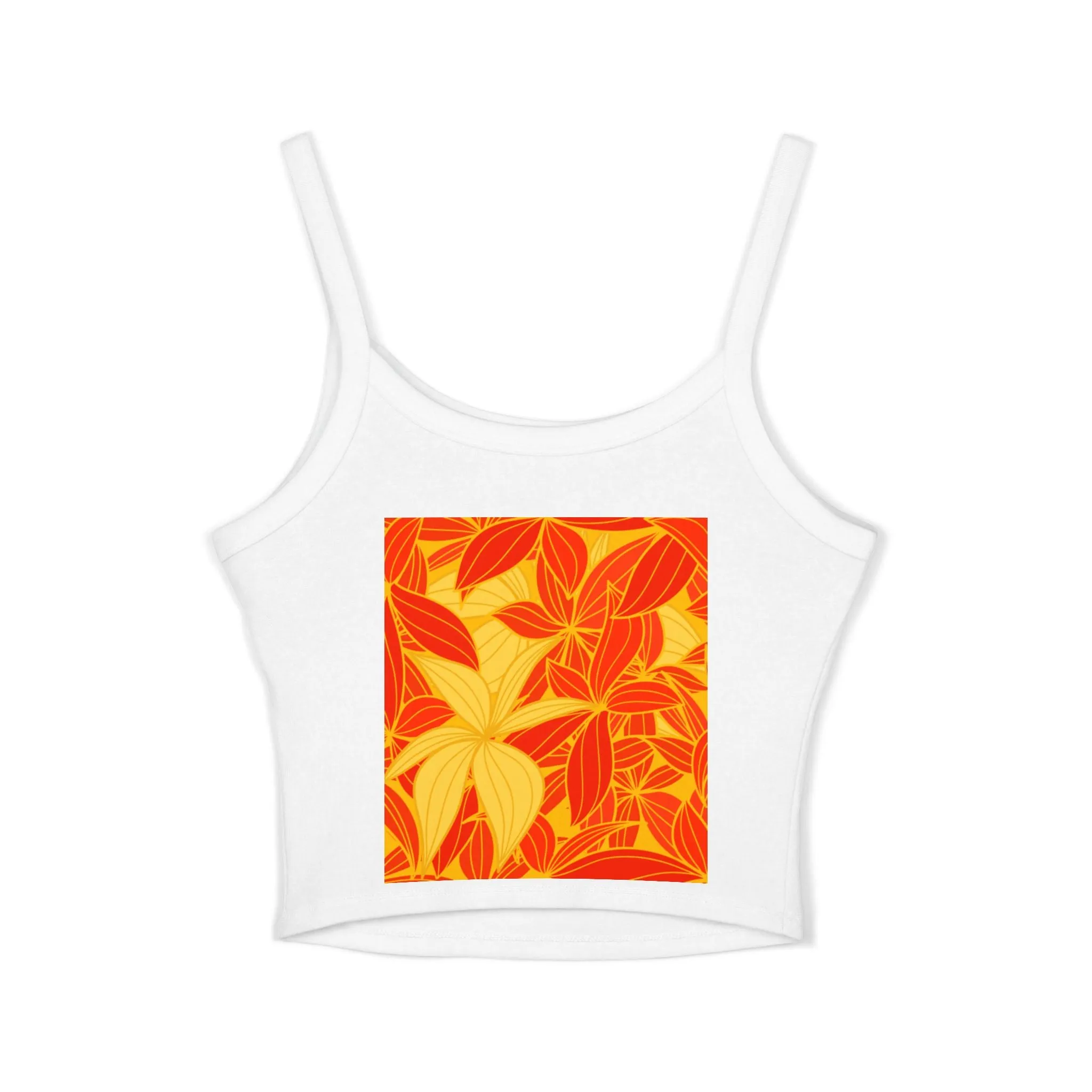 Vibrant Floral Women's Spaghetti Strap Tank Top - Perfect for Summer Days