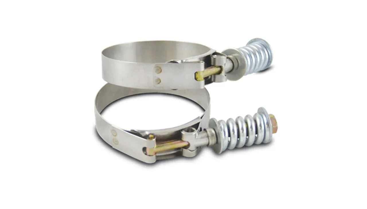 Vibrant Spring Loaded T-Bolt Clamps (Pack of 2) - For 2.5" Pipe - Clamp Range: 2.69"-2.99"  - 27825