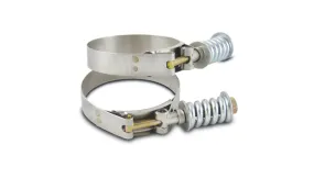 Vibrant Spring Loaded T-Bolt Clamps (Pack of 2) - For 3.5" Pipe - Clamp Range: 3.78"-4.08"  - 27835