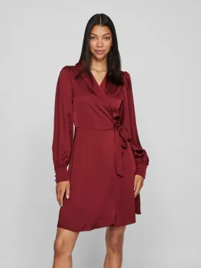 Vienna Wrap Dress (Cabernet)