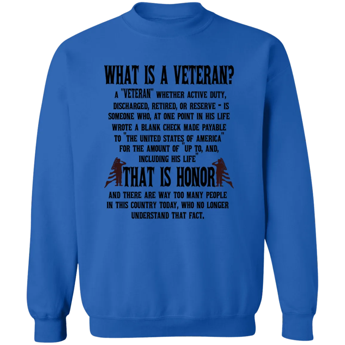 What is a Veteran? Men's Pullover Crewneck Sweatshirt 8 oz