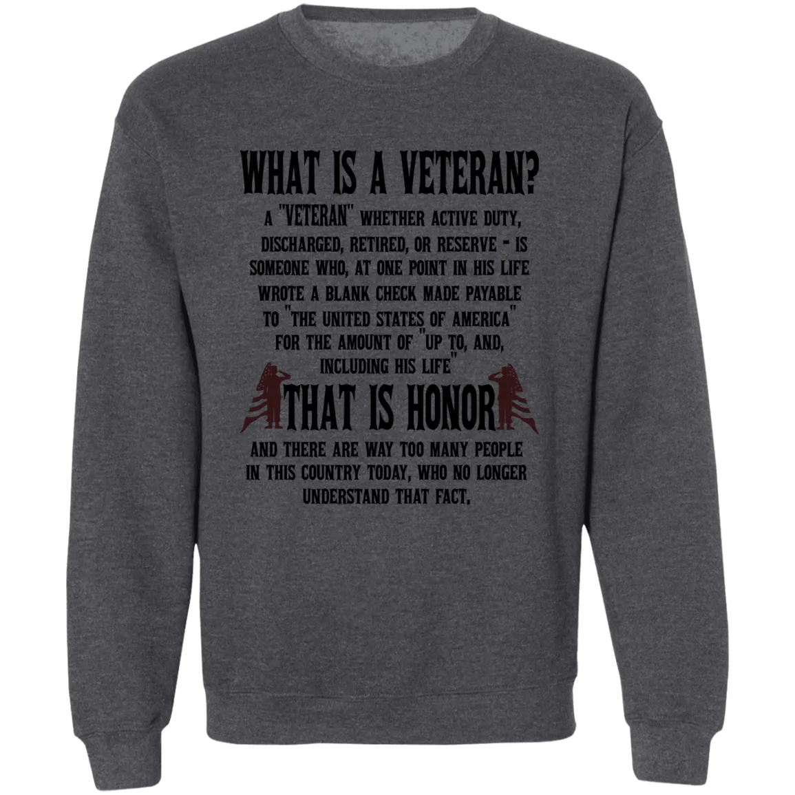 What is a Veteran? Men's Pullover Crewneck Sweatshirt 8 oz