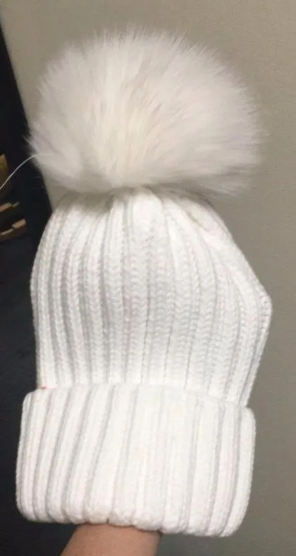 White Fur Pomkin Hat