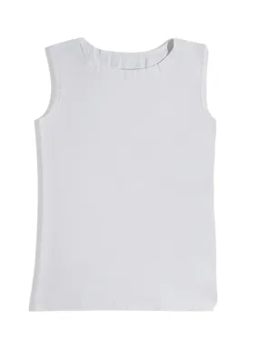 White Sleeveless Slim Fit Top