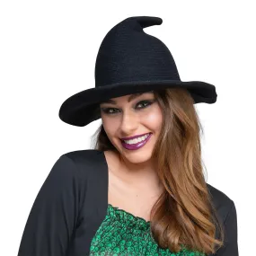 Witch Hat Black Knitted Gothic Vintage Retro Style Fancy Dress