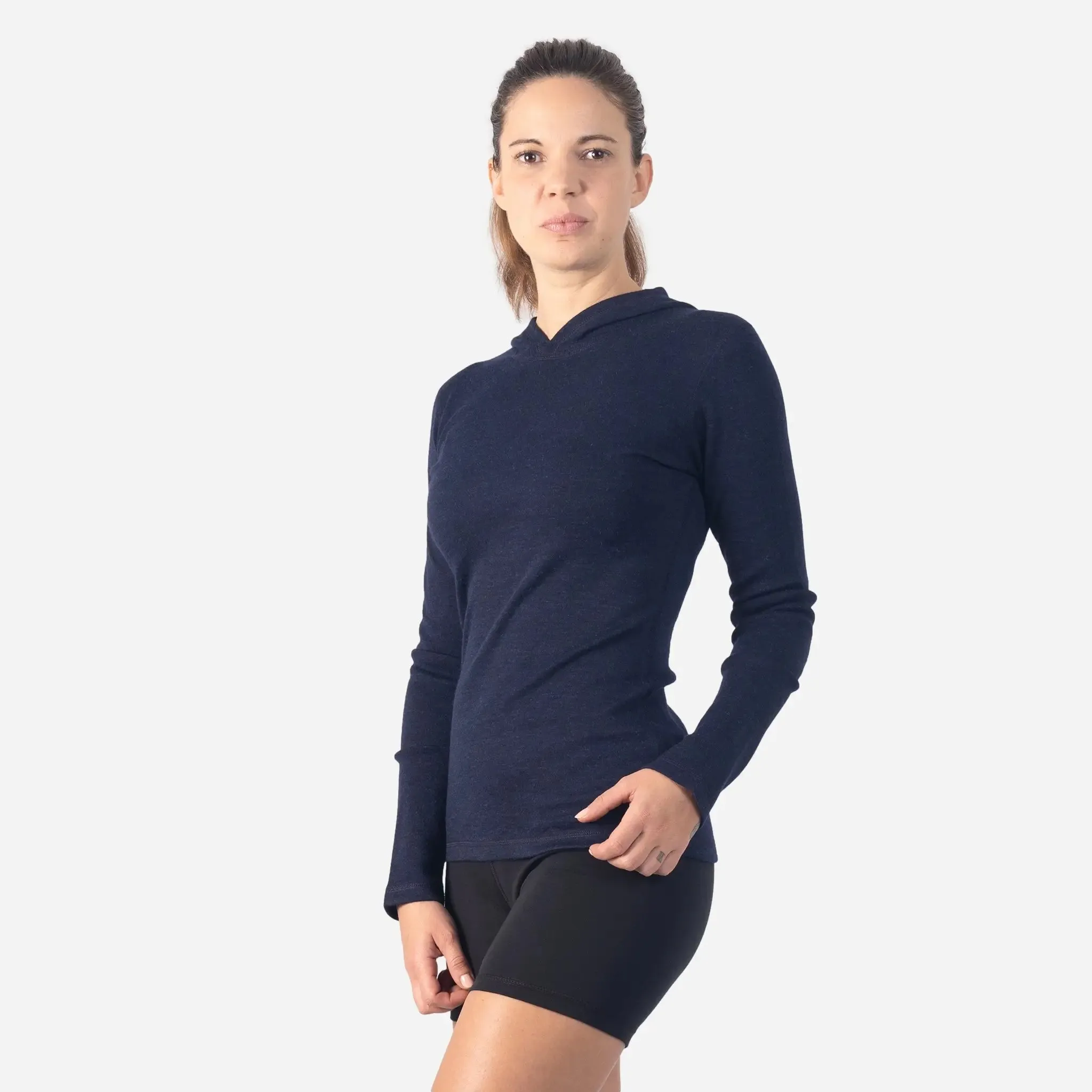 Women's Alpaca Wool Pullover Hoodie: 300 Lightweight