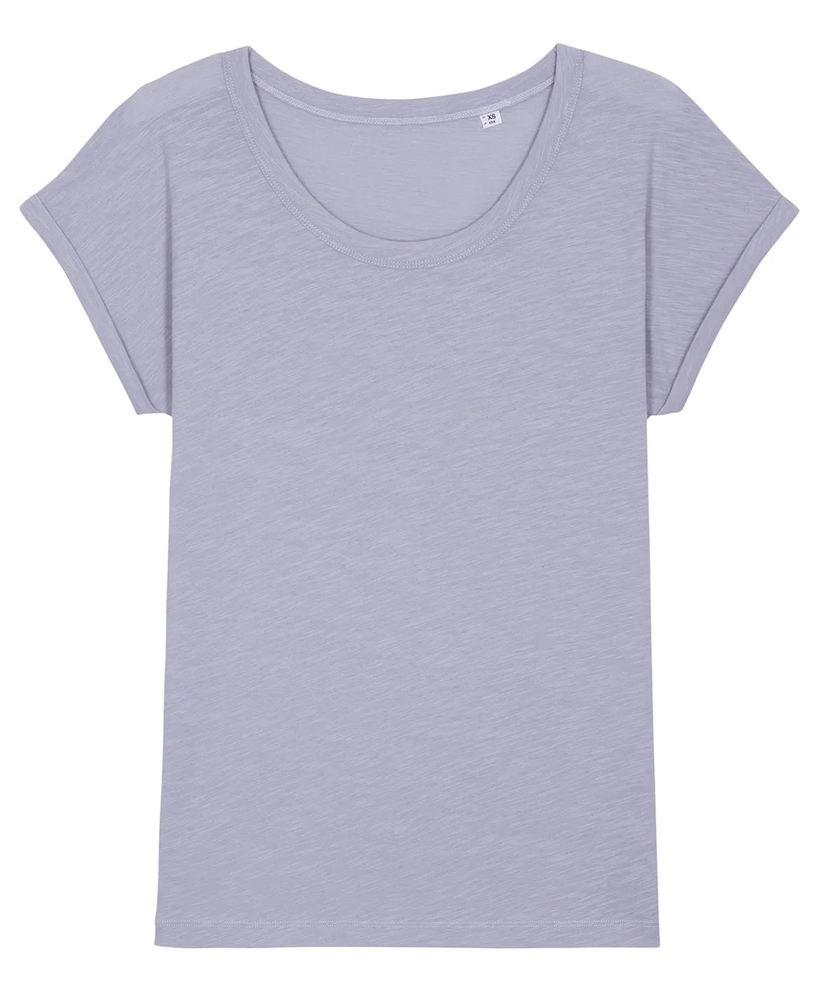 Womens Stella Rounders slub rolled sleeve slub t-shirt (STTW112) | Lavender