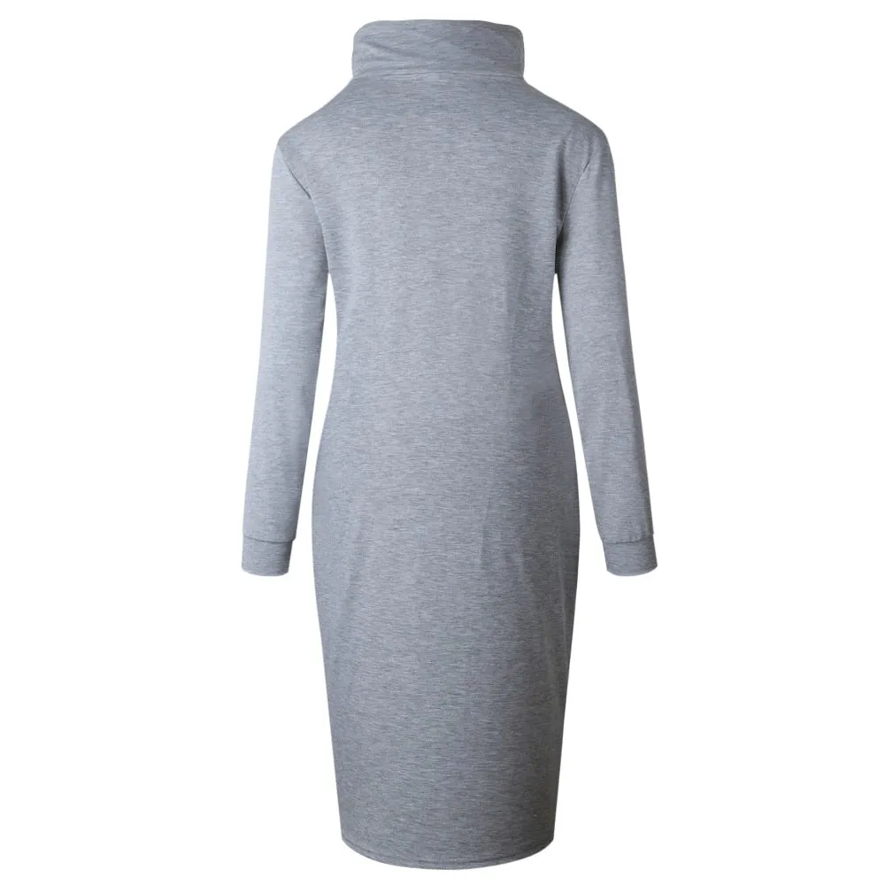 Women's Winter/Autumn Casual Long-Sleeved Sweater Dress