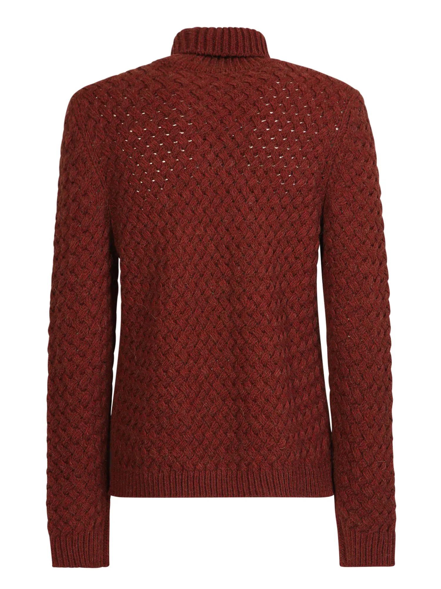 Woven knit pullover bordeaux