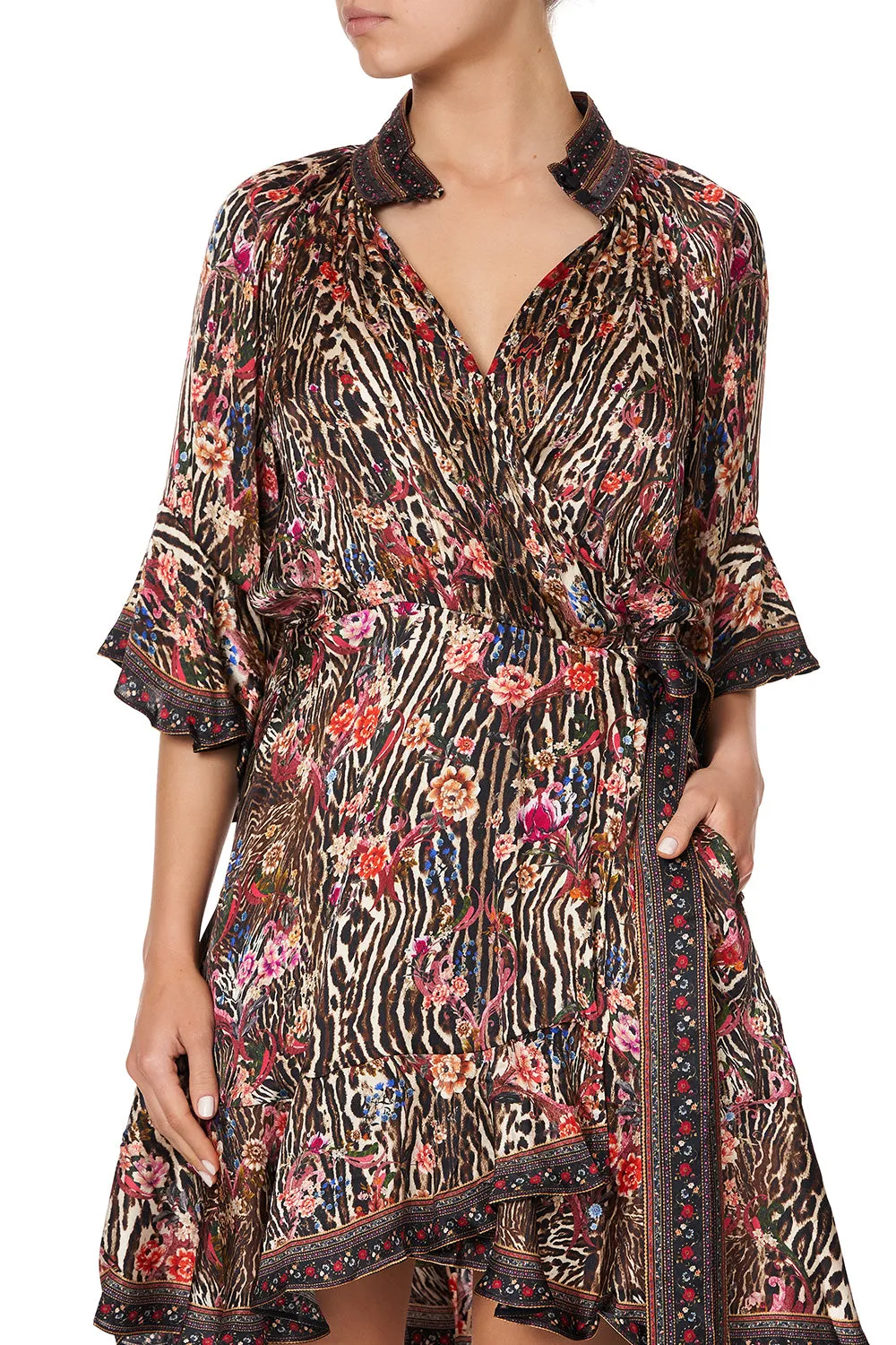 WRAP DRESS WITH RAGLAN SLEEVE LIV A LITTLE