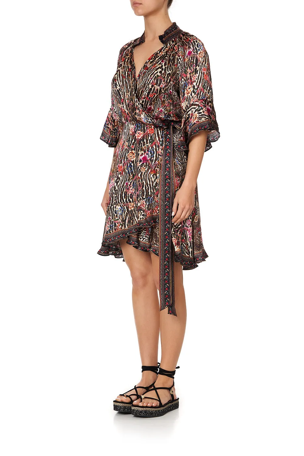 WRAP DRESS WITH RAGLAN SLEEVE LIV A LITTLE