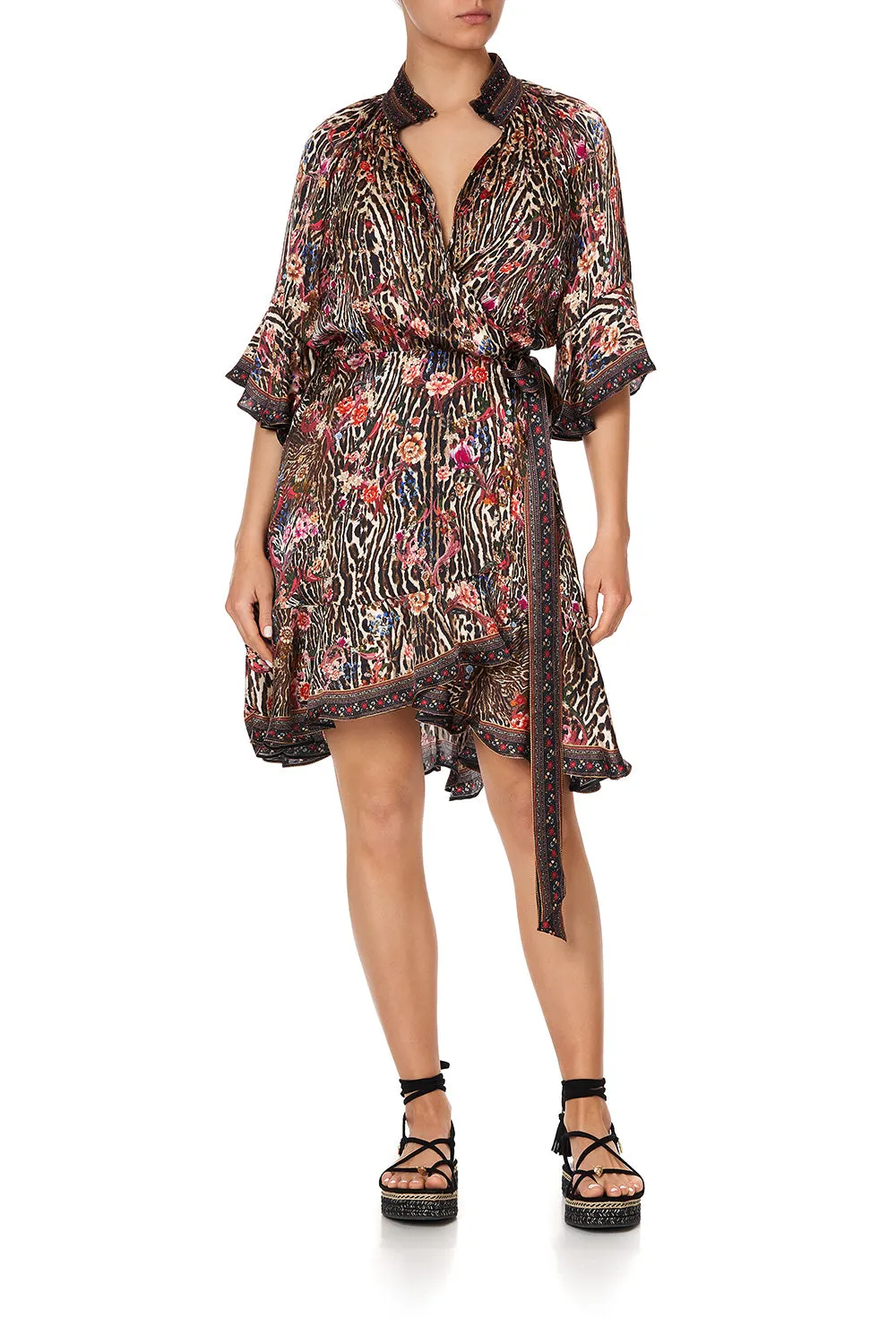 WRAP DRESS WITH RAGLAN SLEEVE LIV A LITTLE